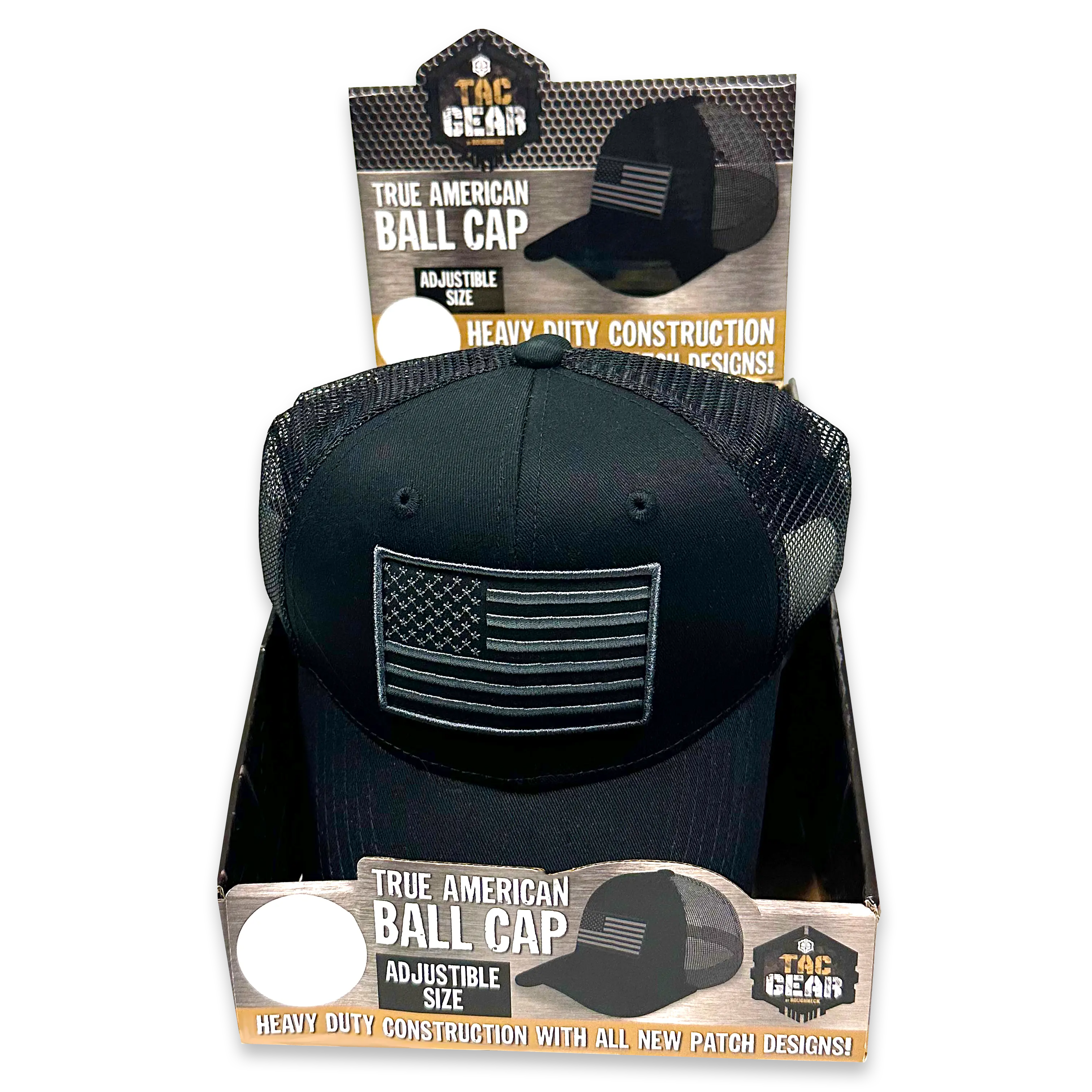 Patriotic American Flag Trucker Hat - 6 Pieces Per Retail Ready Display 23505 TAC GEAR