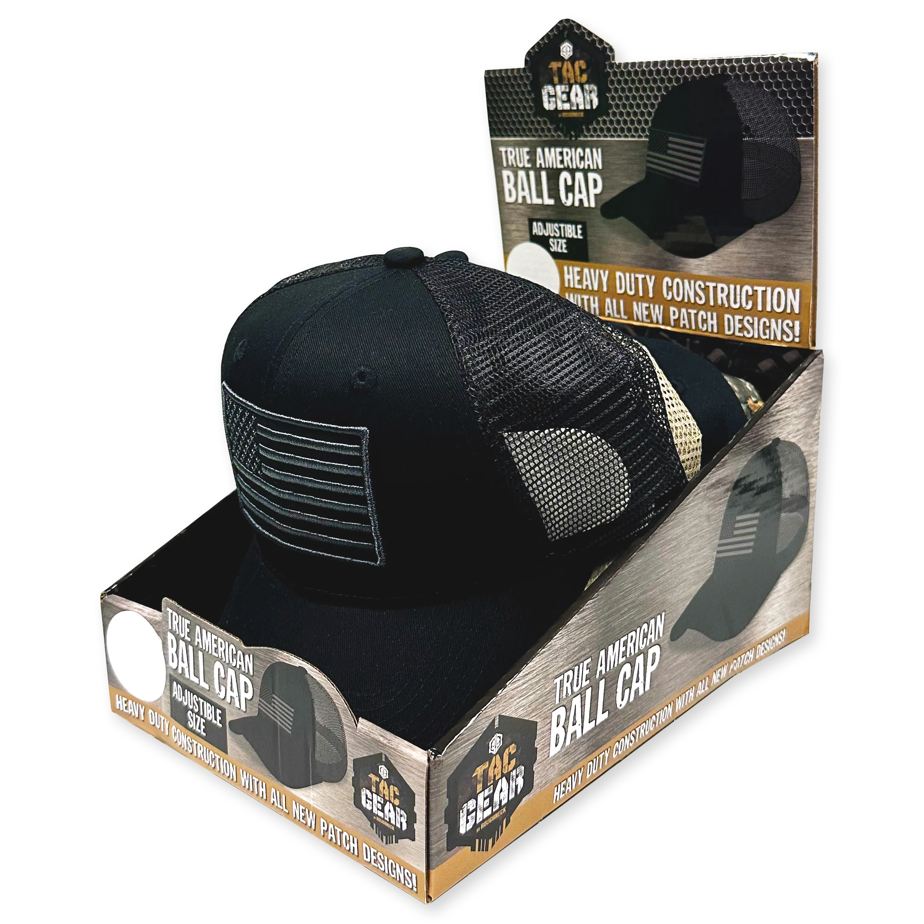 Patriotic American Flag Trucker Hat - 6 Pieces Per Retail Ready Display 23505 TAC GEAR