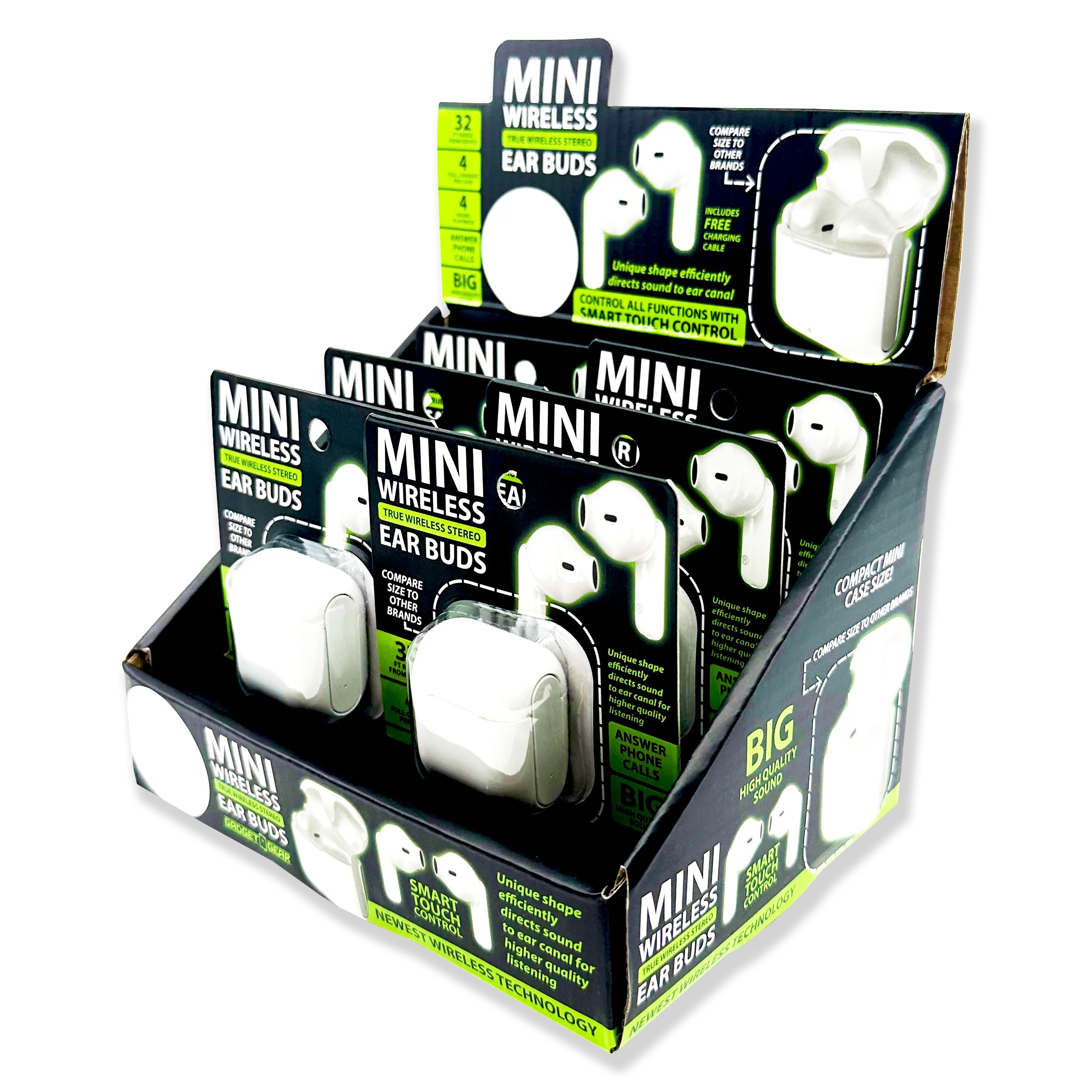 Wireless Earbuds Mini with Case - 6 Pieces Per Retail Ready Display 23604 GADGET GEAR