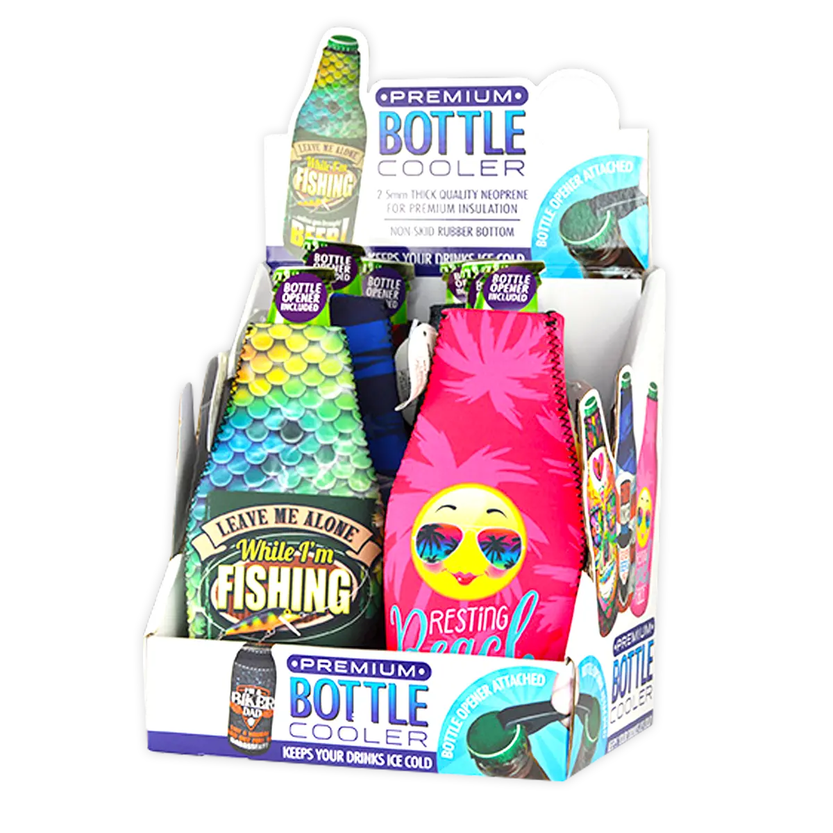 Neoprene Bottle Suit Cooler - 6 Per Retail Ready Display 21633 POLAR GEAR