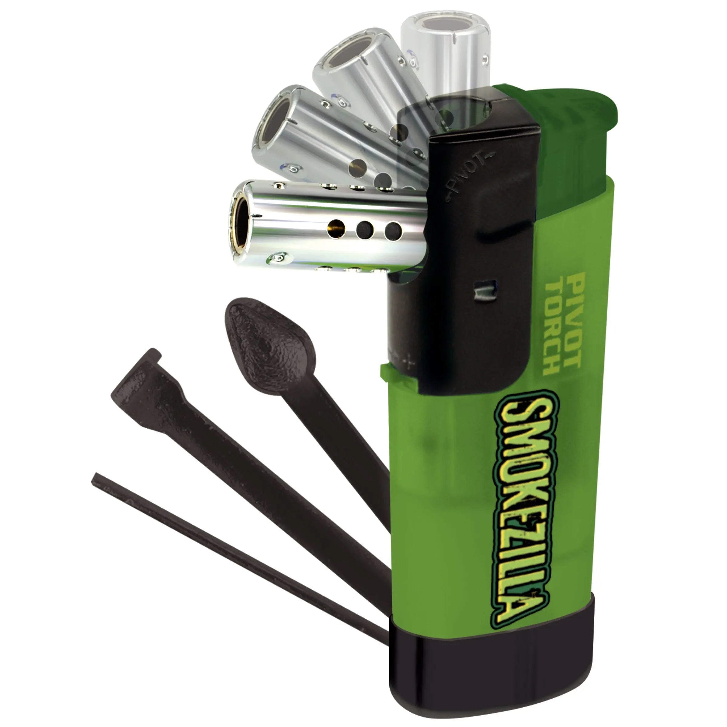 Pivot Head Torch Lighter with Tools- 8 Pieces Per Retail Ready Display 41429 SMOKEZILLA