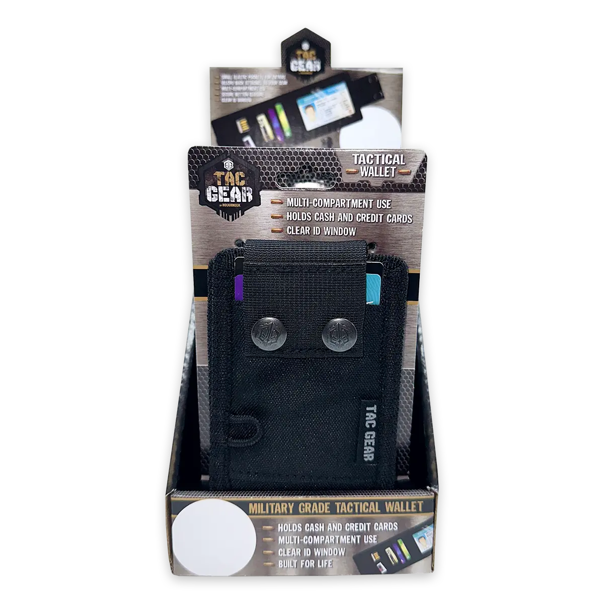 Snap Tactical Wallet with Id Window - 6 Pieces Per Retail Ready Display 23191 TAC GEAR