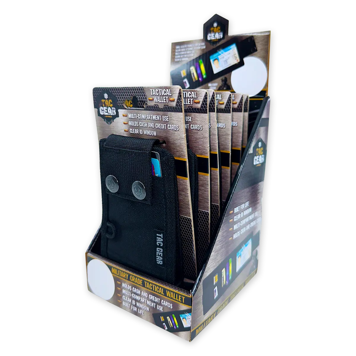Snap Tactical Wallet with Id Window - 6 Pieces Per Retail Ready Display 23191 TAC GEAR