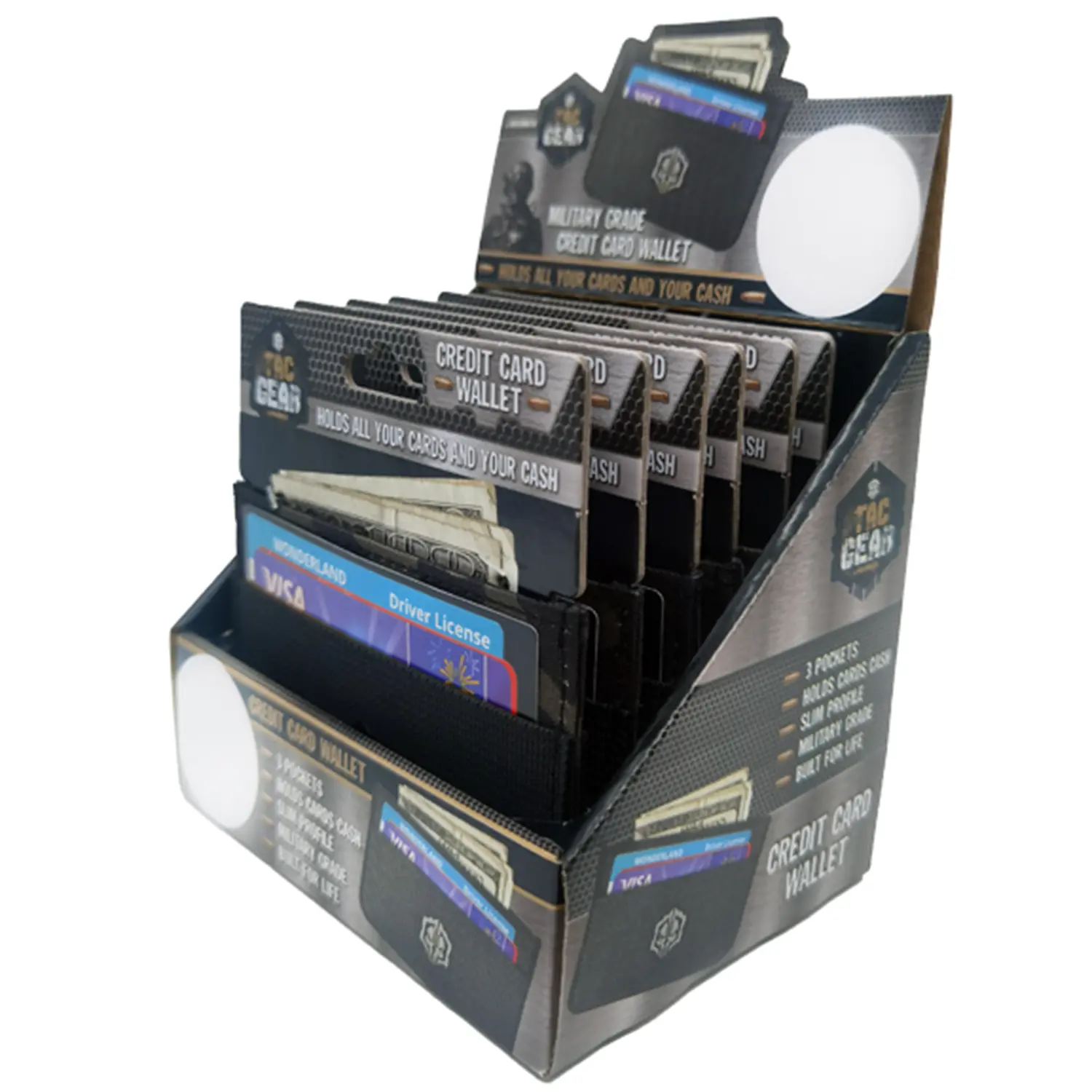 Ultra-Thin Canvas Wallet - 6 Pieces Per Retail Ready Display 23198 TAC GEAR