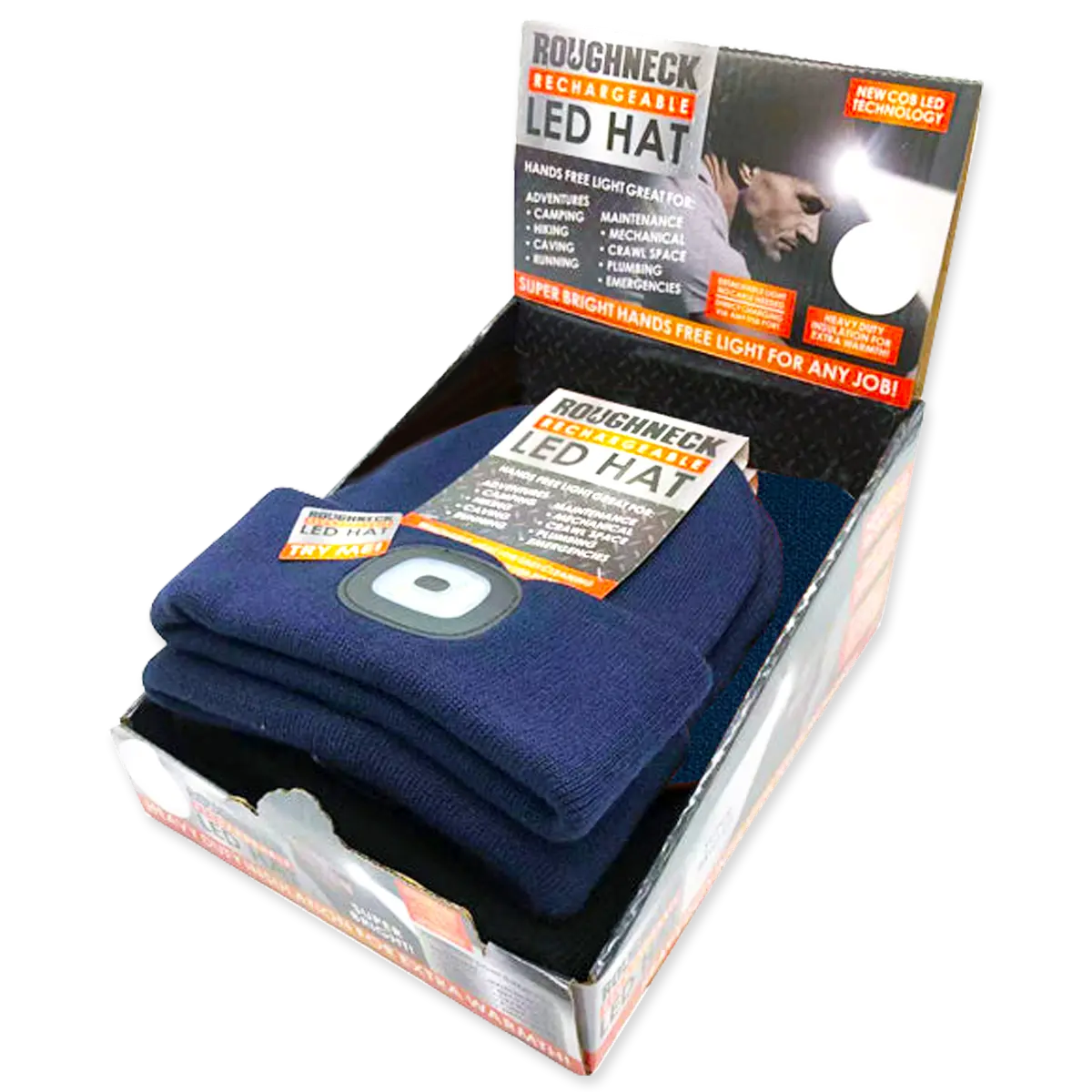 Roughneck LED Light Hat 6 Pieces Per Retail Ready Display 23274Bb ROUGHNECK