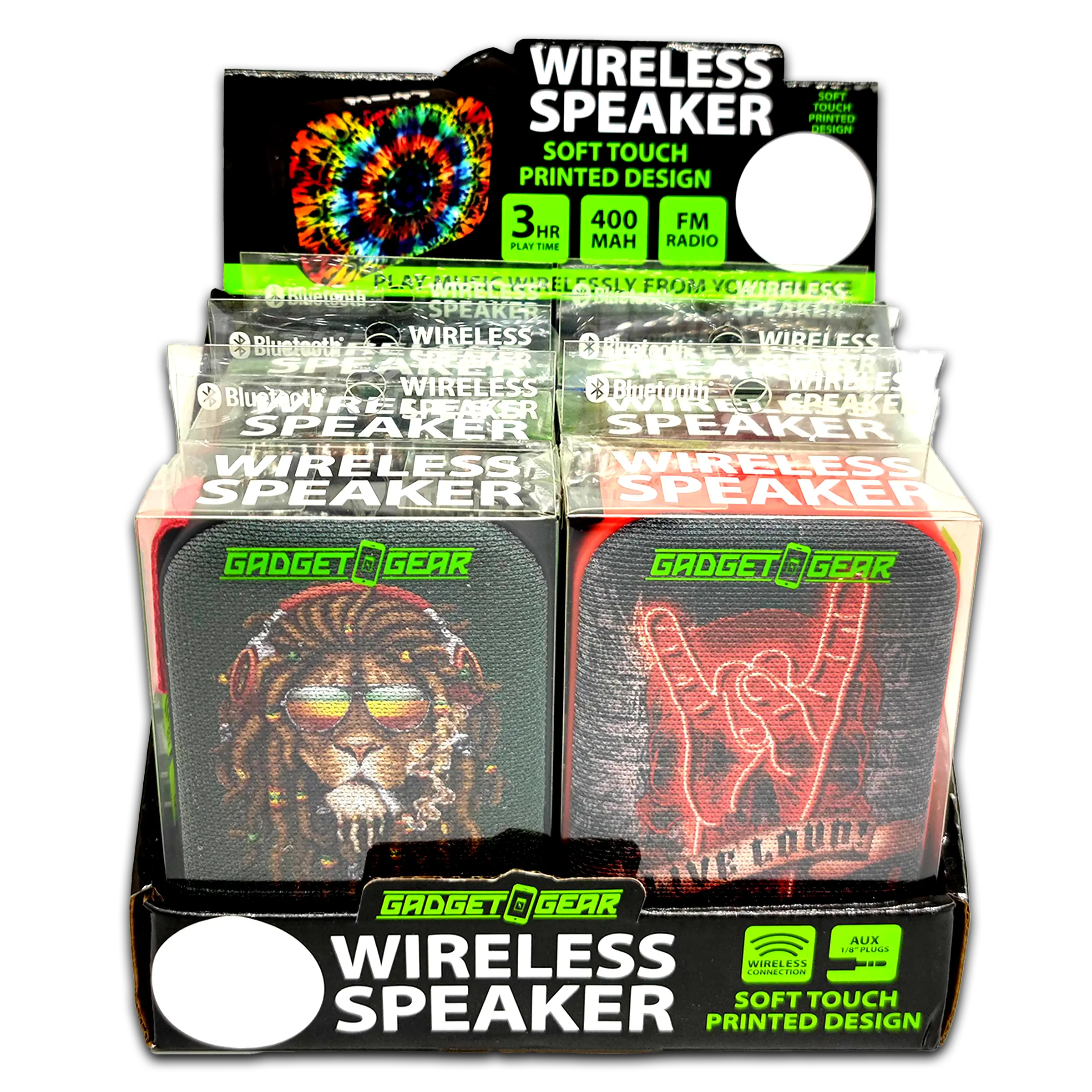 Wireless Speaker with Fm Radio - 6 Pieces Per Retail Ready Display 23548 GADGET GEAR