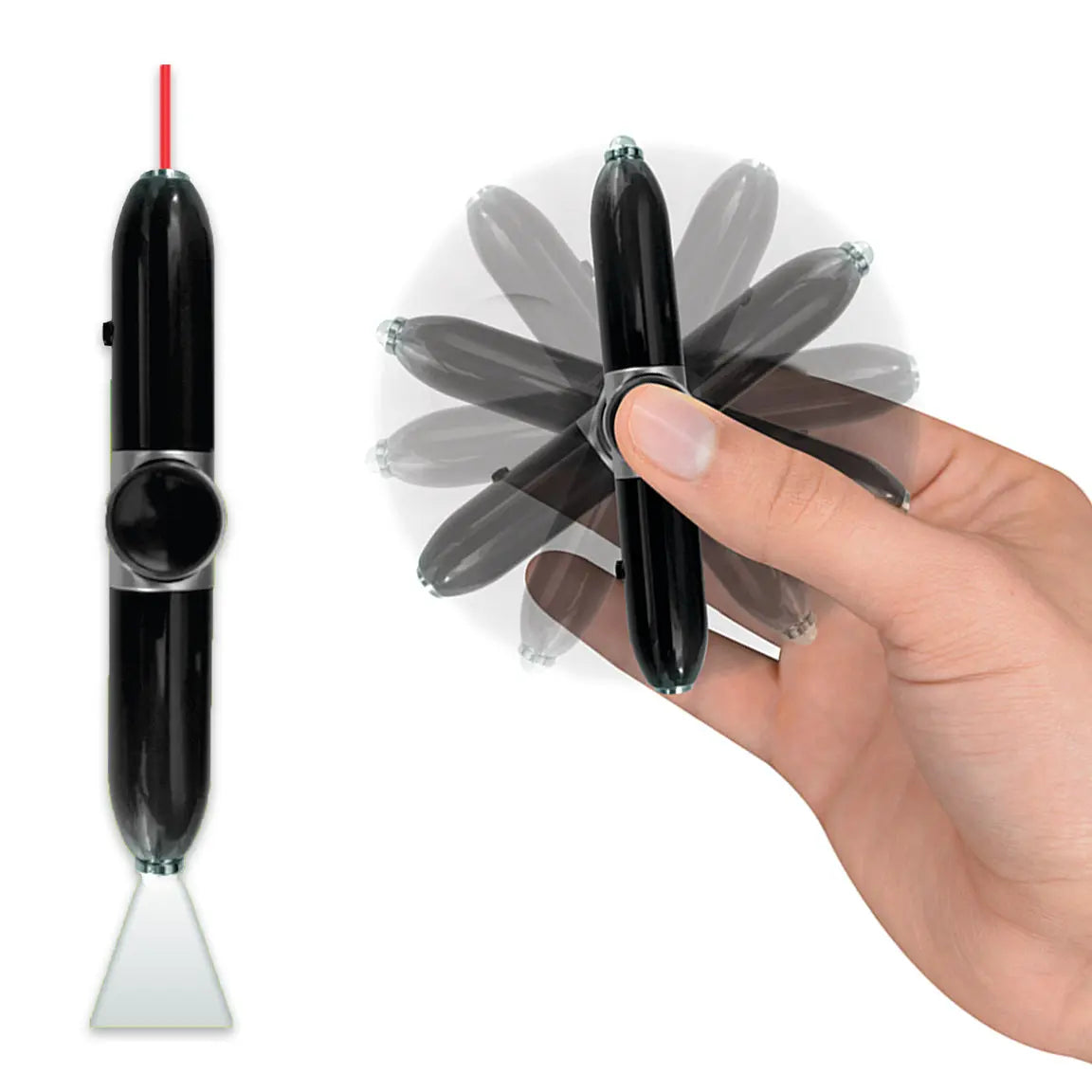 Laser Pointer Fidget Spinner With Light - 6 Pieces Per Retail Ready Display 23710 GADGET GEAR