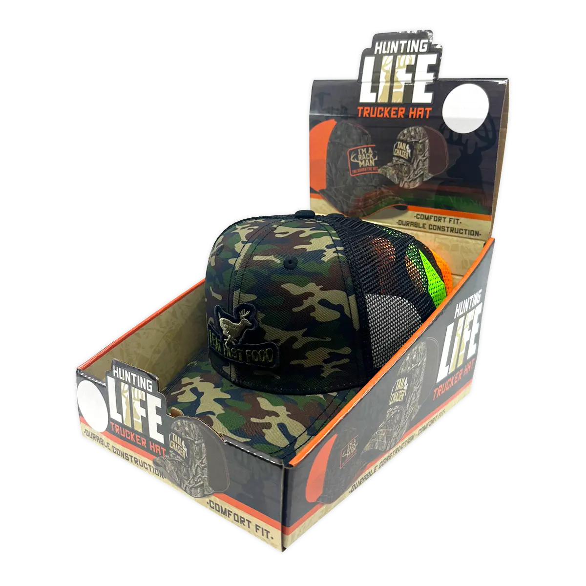 Trucker Hat Hunting Life Ball Cap - 6 Pieces Per Retail Ready Display 23766 ROUGHNECK