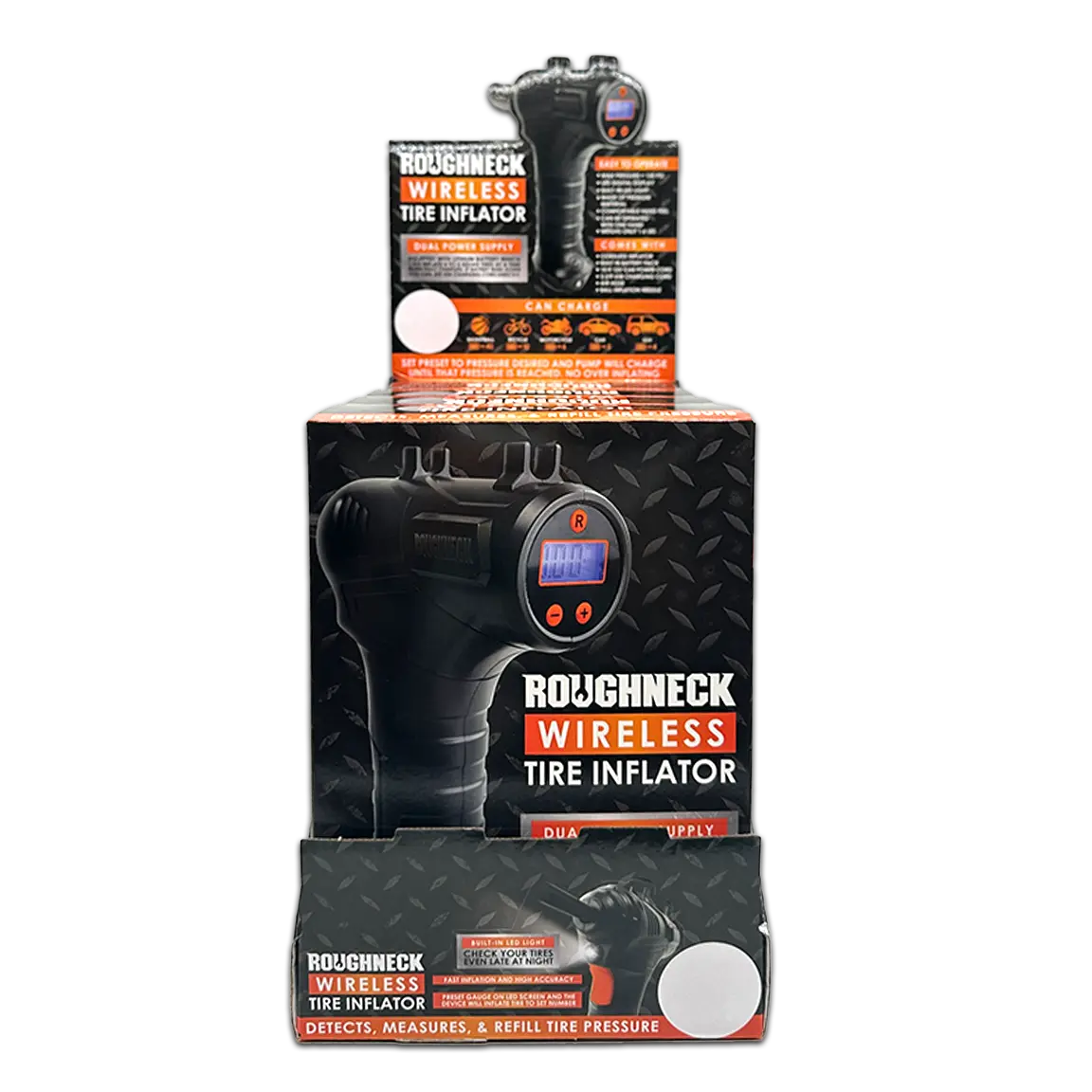 Wireless Tire Inflator 4 Pieces Per Retail Ready Display 23772 ROUGHNECK