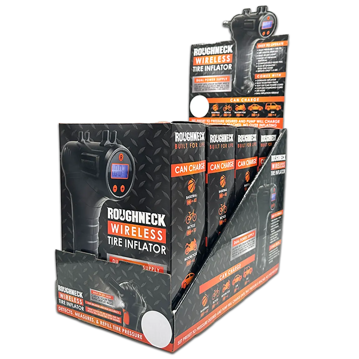 Wireless Tire Inflator 4 Pieces Per Retail Ready Display 23772 ROUGHNECK