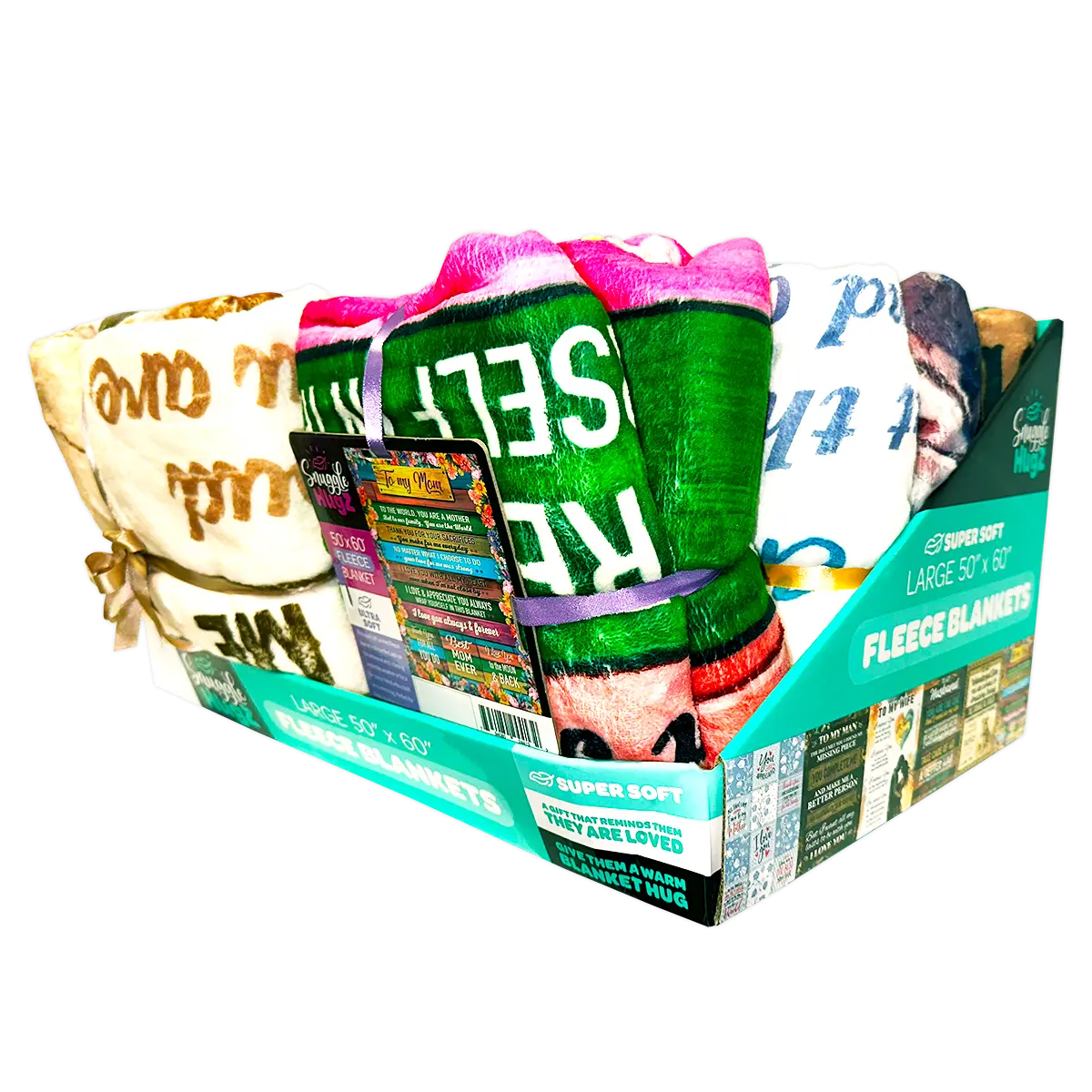 Family Printed Blanket - 6 Pieces Per Retail Ready Display 24413 KIPP BROTHERS