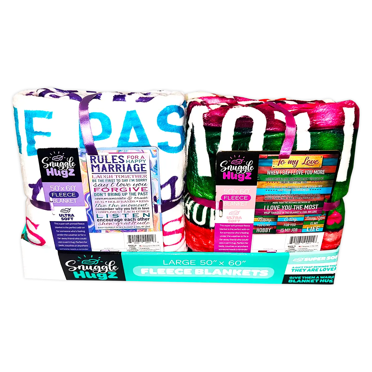 Printed Family Blanket - 6 Pieces Per Retail Ready Display 24415 KIPP BROTHERS