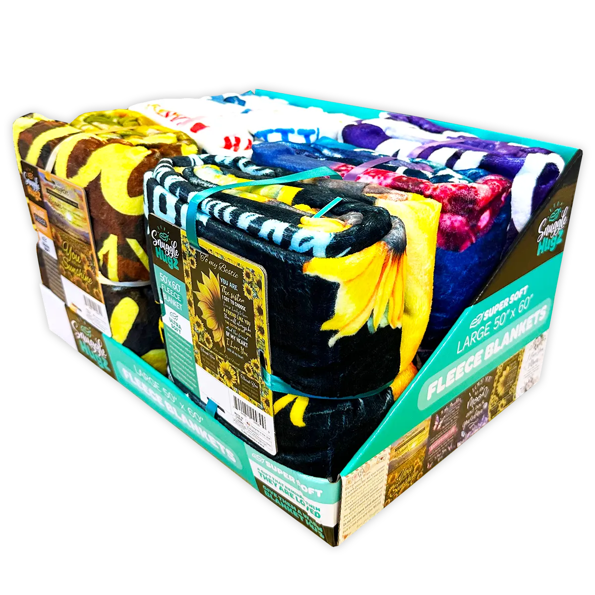 Family Printed Blanket - 6 Pieces Per Retail Ready Display 24430 KIPP BROTHERS