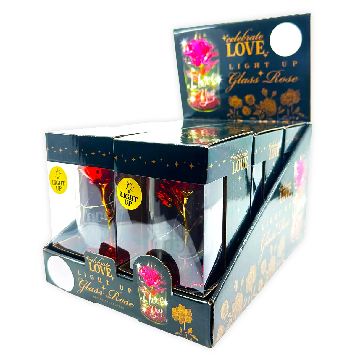 Glass Dome Rose Keepsake - 6 Pieces Per Retail Ready Display 24544 NOVELTY INC