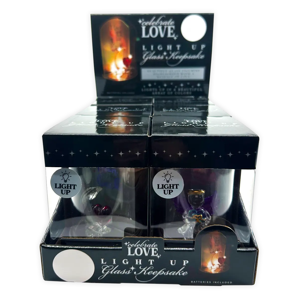Light-Up Glass Keepsake - 6 Pieces Per Retail Ready Display 24545 NOVELTY INC