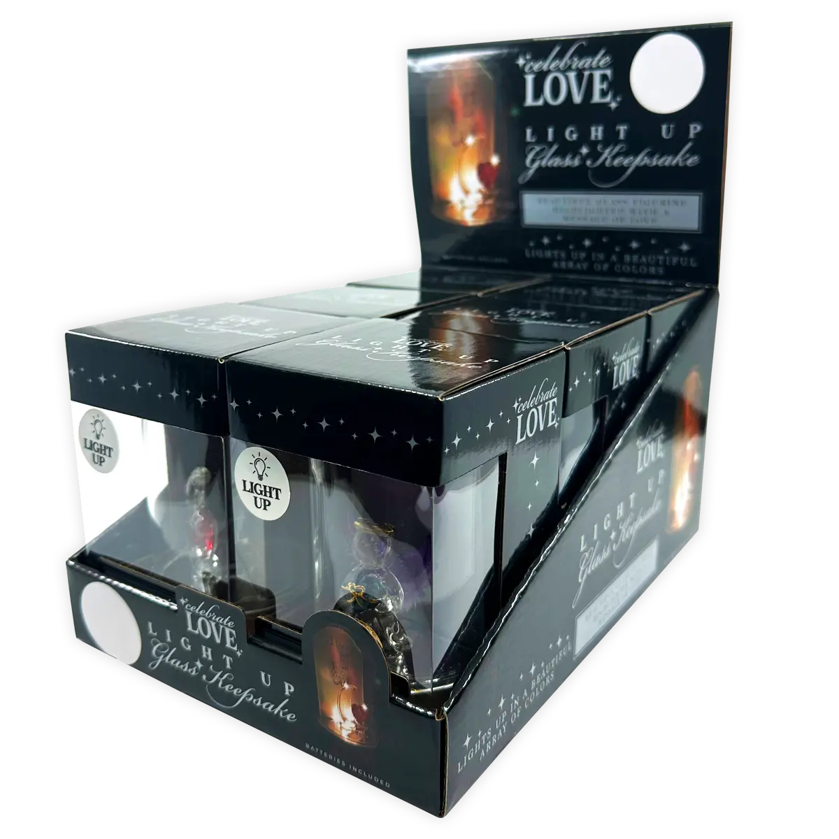 Light-Up Glass Keepsake - 6 Pieces Per Retail Ready Display 24545 NOVELTY INC