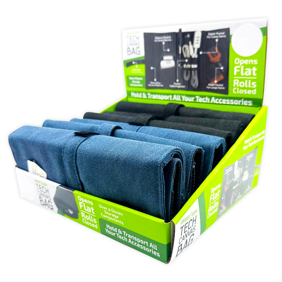 Tech Canvas Roll Storage Bag - 6 Pieces Per Retail Ready Display 24719 GADGET GEAR