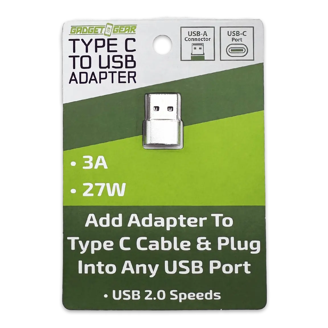 Charging Adapter USB-C to USB Converter - 6 Pieces Per Retail Ready Display 24836 GADGET GEAR