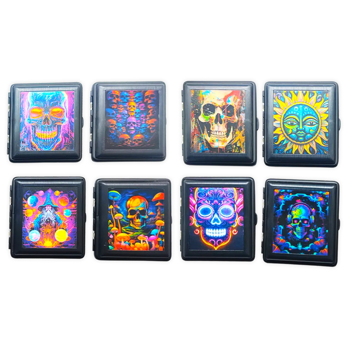 Metal Cigarette Case with Lenticular Front - 8 Pieces Per Retail Ready Display 25024 SMOKEZILLA