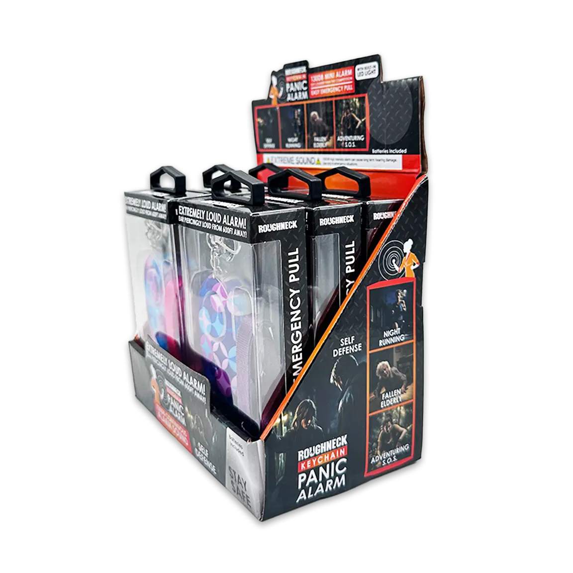 Roughneck Panic Alarm Keychain - 6 Pieces Per Retail Ready Display 25085 ROUGHNECK