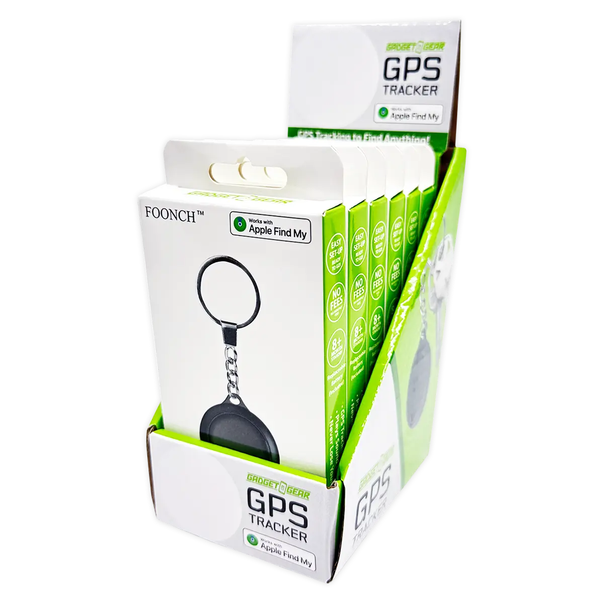 GPS Tracker Key Chain Apple Find My™ Compatible - 6 Pieces Per Retail Ready Display 25086 GADGET GEAR