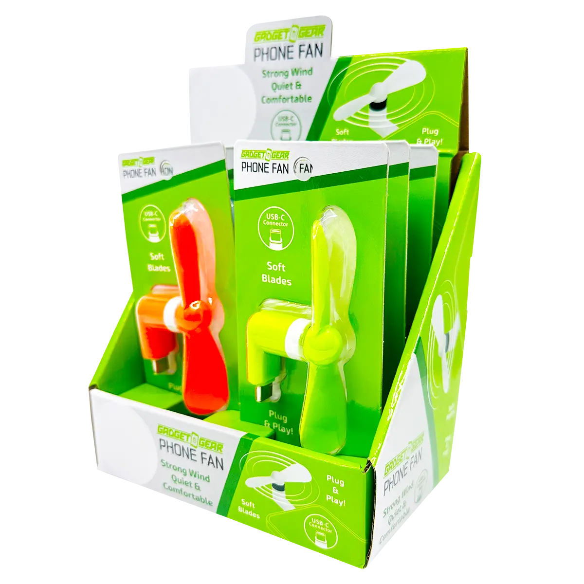USB-C Phone Fan Attachment - 6 Pieces Per Retail Ready Display 25225 GADGET GEAR