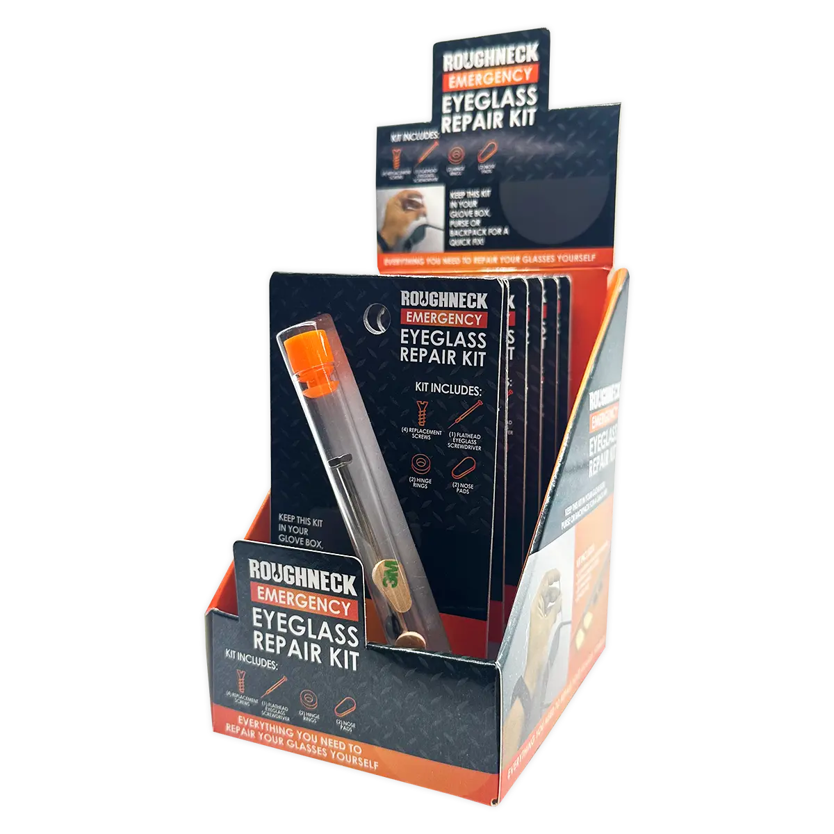 Glasses Repair Tool Kit - 6 Pieces Per Retail Ready Display 25322 ROUGHNECK