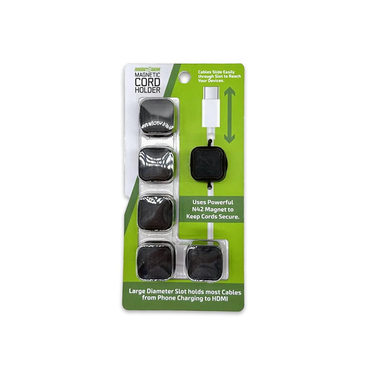 Magnetic Cord Holder 6 Pack Set - 6 Pieces Per Retail Ready Display 25374 GADGET GEAR