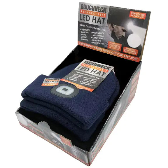 Roughneck LED Light Hat - 6 Pieces Per Retail Ready Display 25395 ROUGHNECK