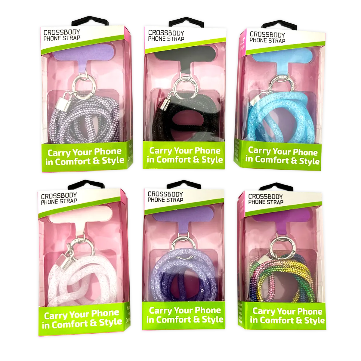 Crossbody Phone Strap Necklace - 6 Pieces Per Retail Ready Display 25398 GADGET GEAR