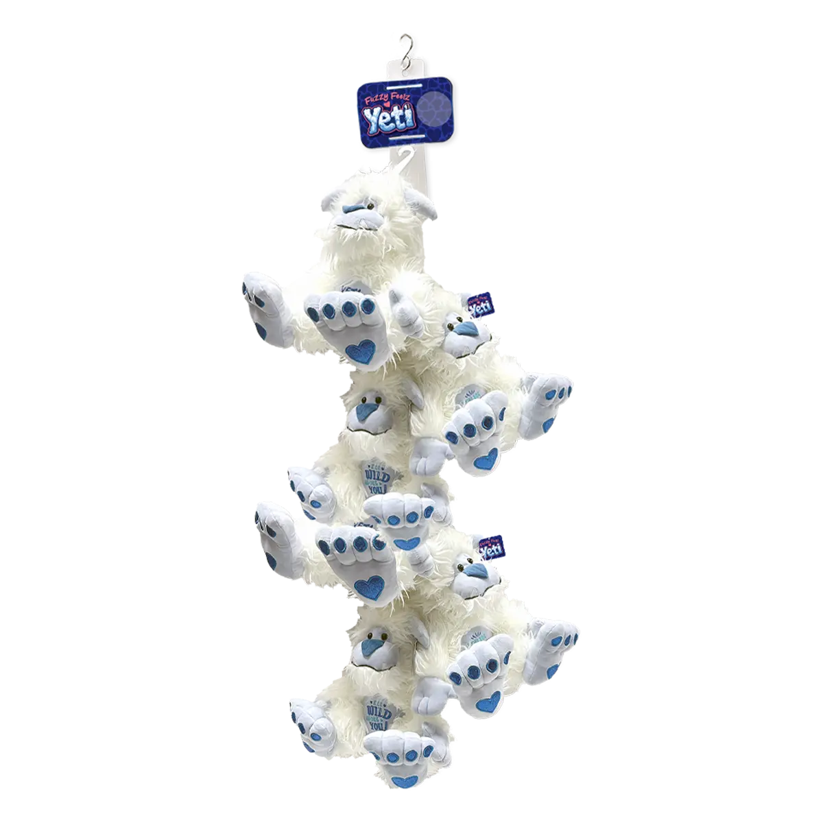 Plush Snow Yeti with Merchandising Hang Strip - 6 Pieces Per Pack 25402 KIPP BROTHERS