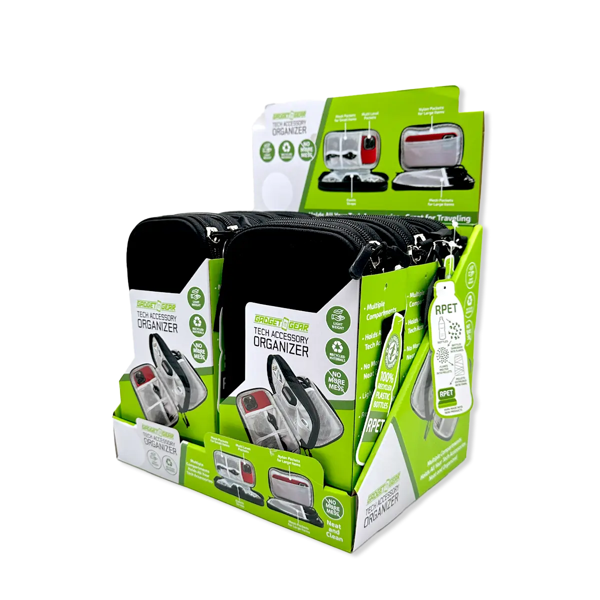 Tech Accessories Organizer Storage Bag - 6 Pieces Per Retail Ready Display 25485 GADGET GEAR