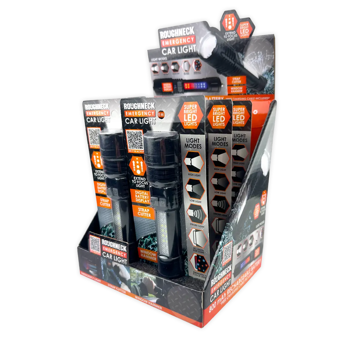 Emergency Car Light Multi Tool - 6 Pieces Per Retail Ready Display 25493 ROUGHNECK