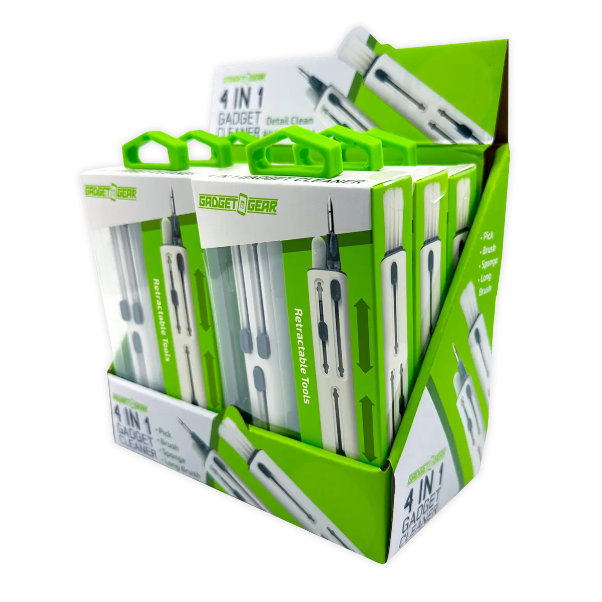 Tech Cleaner 4 in 1 Tool - 6 Pieces Per Retail Ready Display 25944 GADGET GEAR