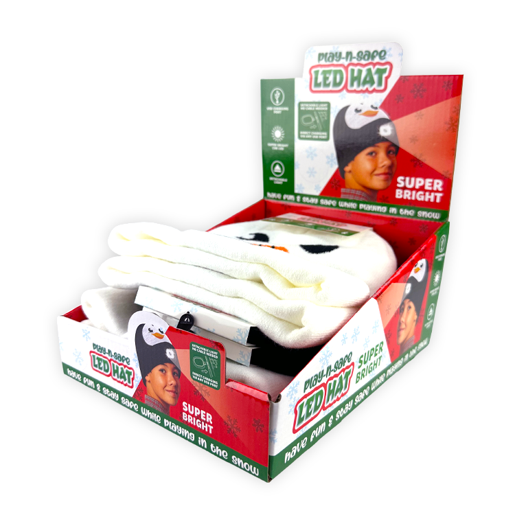 Christmas LED Light Hat 6 Pieces Per Retail Ready Display 26111 KIPP BROTHERS