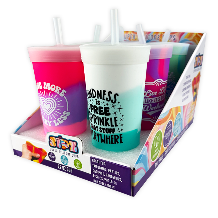 Silicone 22oz Silicone Cup B - 6 Pieces Per Retail Ready Display 26158 ROUGHNECK