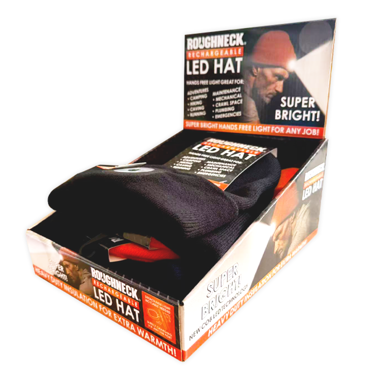 Roughneck LED Light Hat - 6 Pieces Per Retail Ready Display 26171 ROUGHNECK
