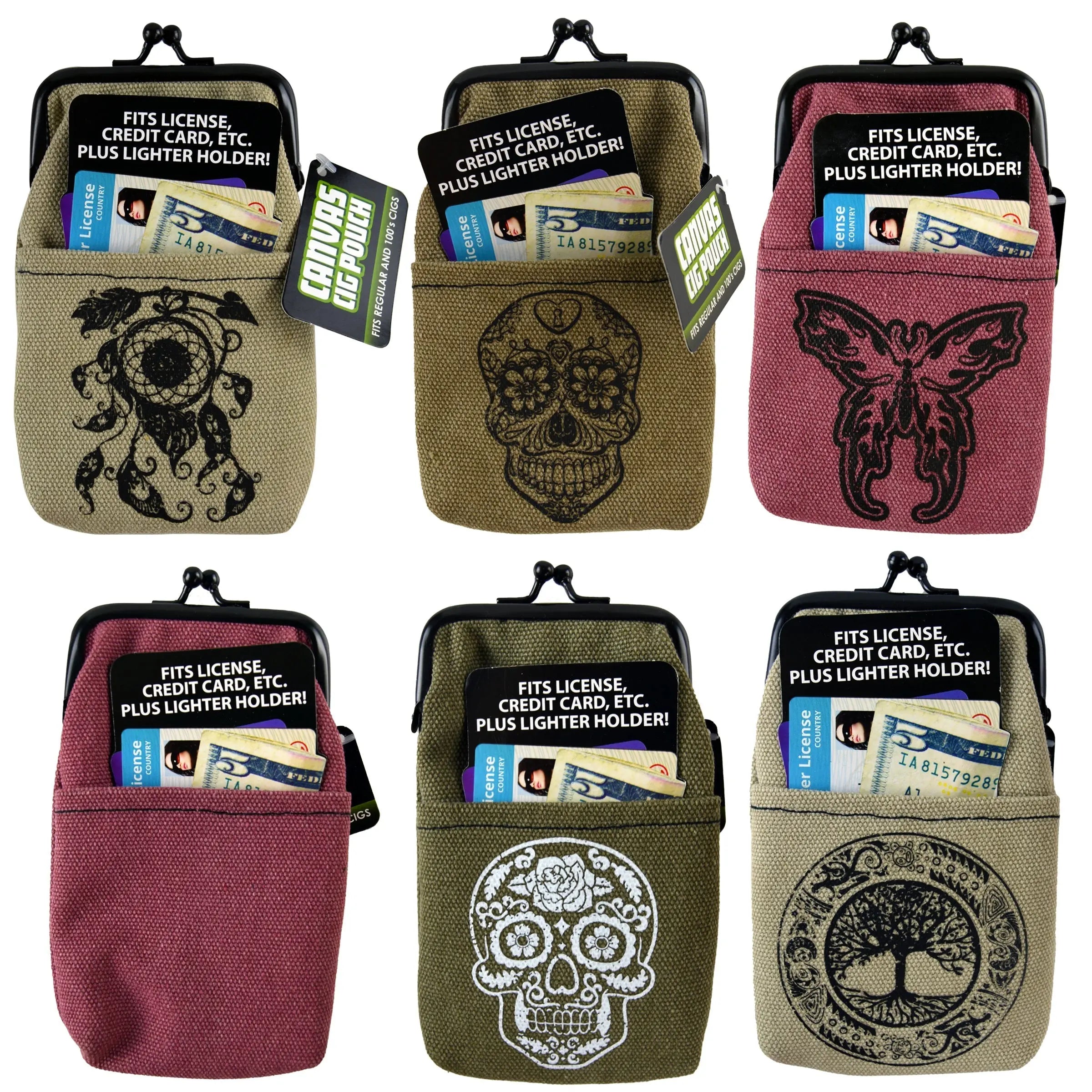 Canvas Cigarette Pouch - 6 Pieces Per Retail Ready Display 41421 SMOKEZILLA