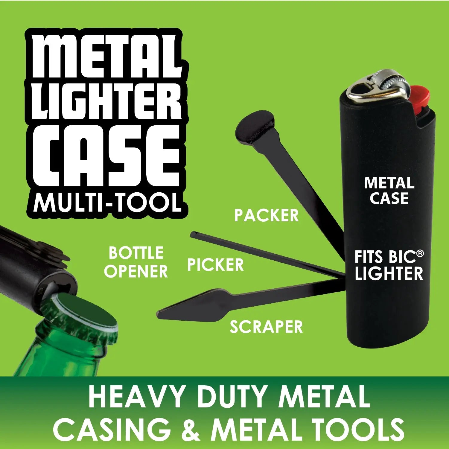 Metal Lighter Case with Tools - 6 Pieces Per Retail Ready Display 41463 SMOKEZILLA