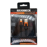 Charging Cable Roughneck Soft Cloth USB to USB-C 10FT 2.4 Amp - 4 Pieces Per Retail Ready Pack 41593