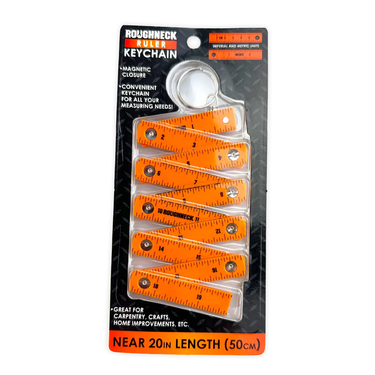 Roughneck Ruler Keychain - 8 Pieces Per Retail Ready Display 41768 ROUGHNECK