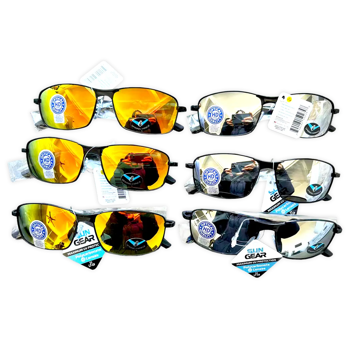 Sunglasses Sungear Assortment - 6 Pieces Per Pack 50234 SUN GEAR