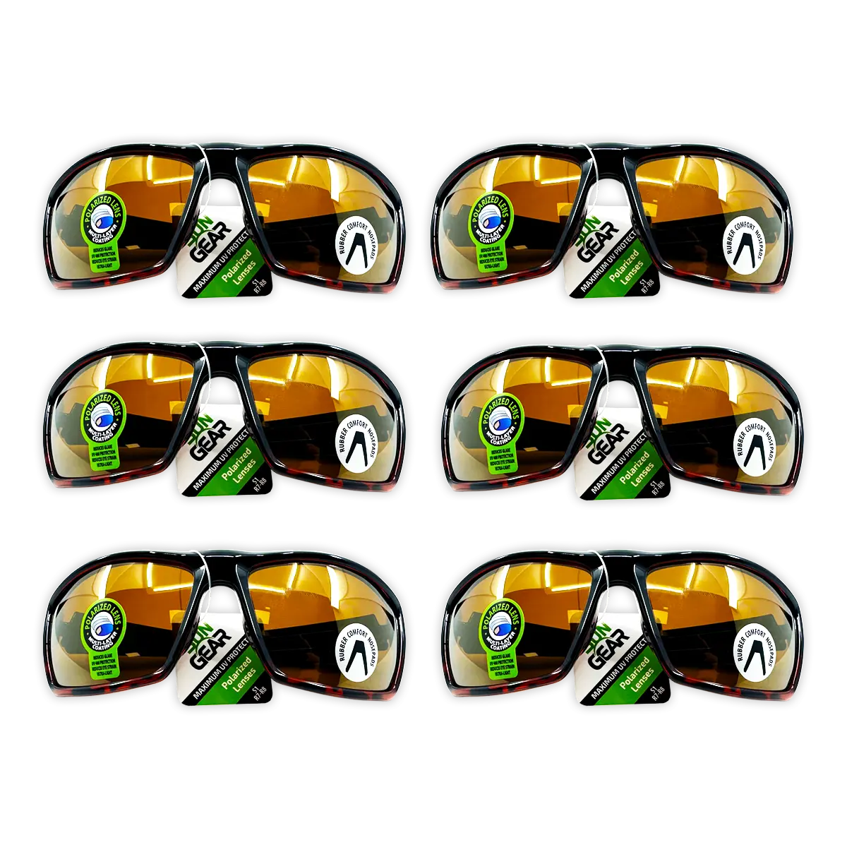 Sunglasses Sungear Assortment - 6 Pieces Per Pack 50242 SUN GEAR