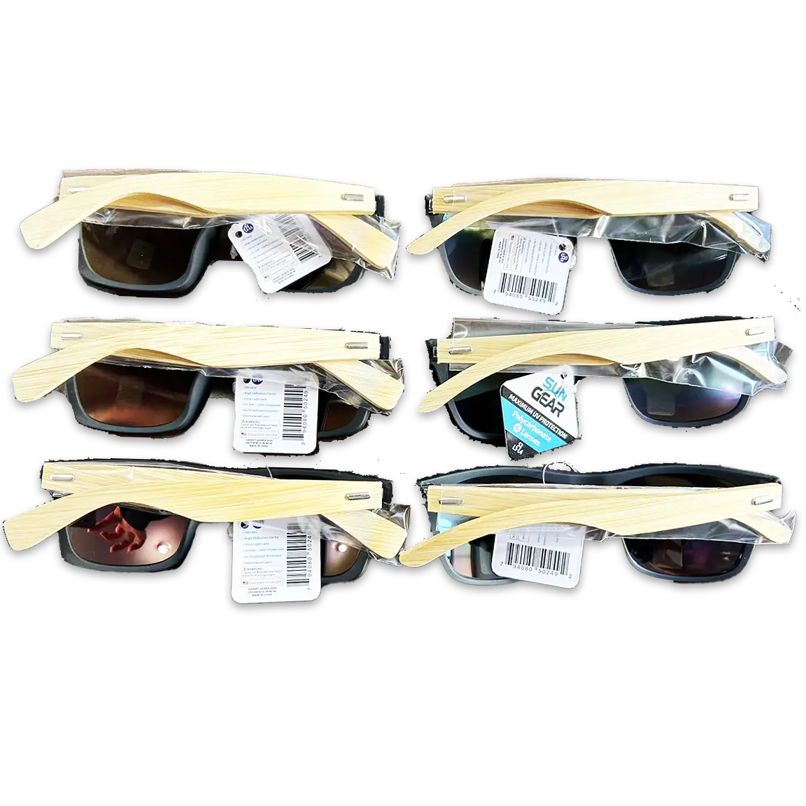 Sunglasses Sungear Assortment - 6 Pieces Per Pack 50249 SUN GEAR