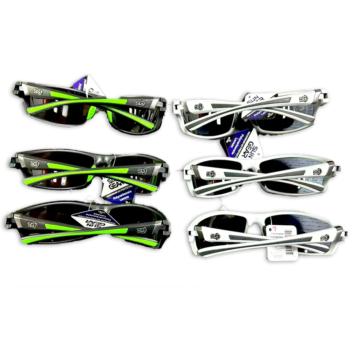 Sunglasses Sungear Assortment - 6 Pieces Per Pack 50261 SUN GEAR