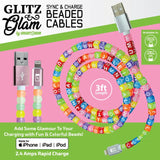 Beaded Charging Cable Assortment 3FT - 6 Pieces Per Retail Ready Display 88568 GADGET GEAR