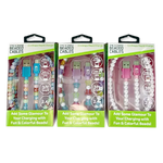 Beaded Charging Cable Assortment 3FT - 6 Pieces Per Retail Ready Display 88568 GADGET GEAR