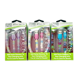 Beaded Charging Cable Assortment 3FT - 6 Pieces Per Retail Ready Display 88568 GADGET GEAR