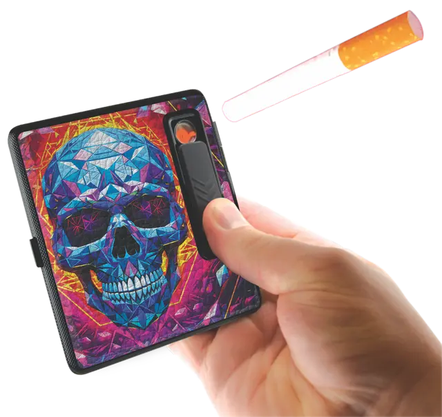 Cigarette Case with USB Coil Lighter - 8 Pieces Per Retail Ready Display 25633 SMOKEZILLA