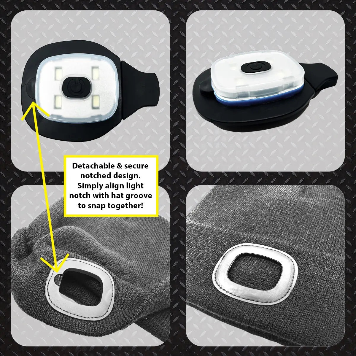 Orange LED Light Knit Hat 6 Pieces Per Pack 41598 ROUGHNECK